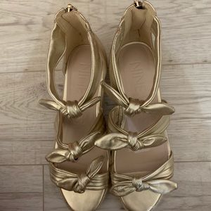 Nine West gold espadrilles. Worn once.